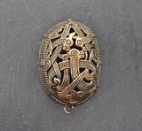Wikinger Schalenfibel Set im Jelling Stil – Historische Ovalfibeln aus Bronze