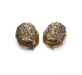 Wikinger Schalenfibel Set im Jelling Stil – Historische Ovalfibeln aus Bronze