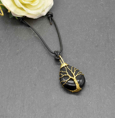 Obsidian-Kette Yggdrasil