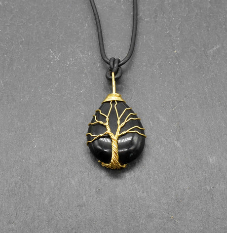 Obsidian-Kette Yggdrasil