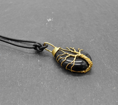 Obsidian-Kette Yggdrasil