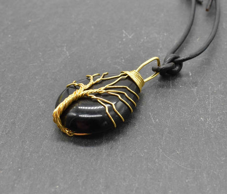 Obsidian-Kette Yggdrasil