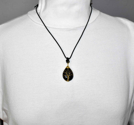 Obsidian-Kette Yggdrasil