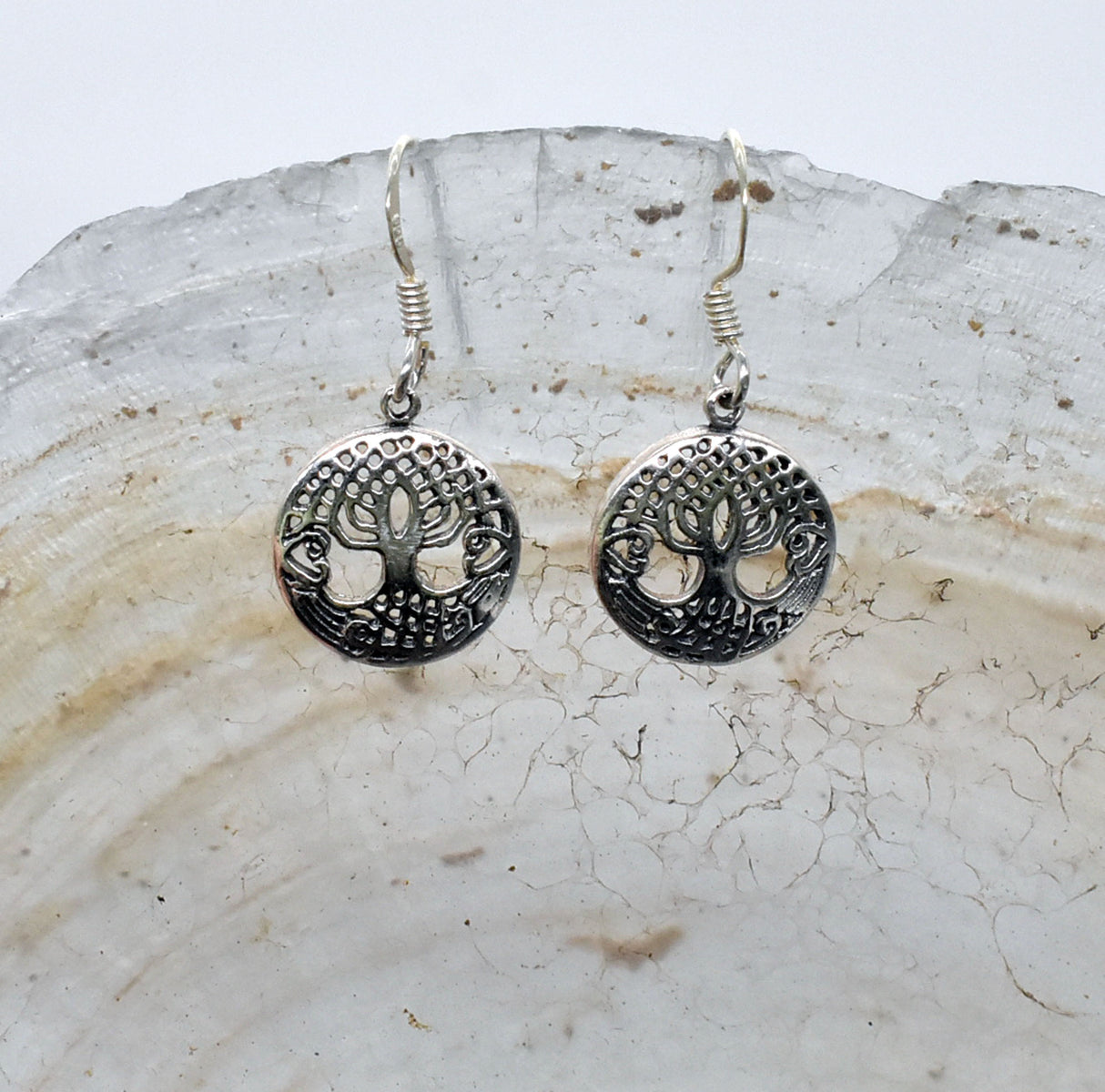 Kleine Yggdrasil Ohrhänger aus 925er-Silber – 1 Paar