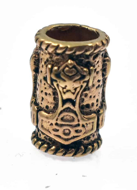 Bartperle mit thorshammer - bronze oder silber