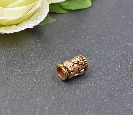 Bartperle mit thorshammer - bronze oder silber