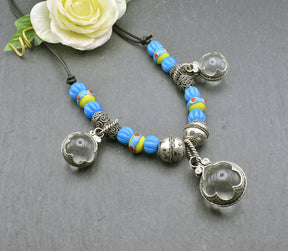 Wikinger Gotland Kette in Silber Blau und Gelb von BELANAS SCHATZKISTE