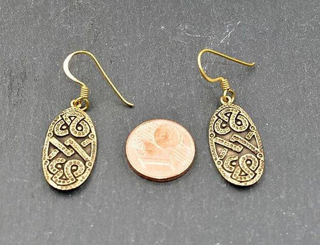 Bronze ohrringe mit dagaz rune