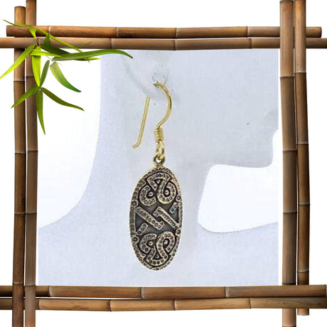 Bronze ohrringe mit dagaz rune