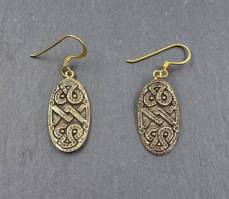 Bronze ohrringe mit dagaz rune