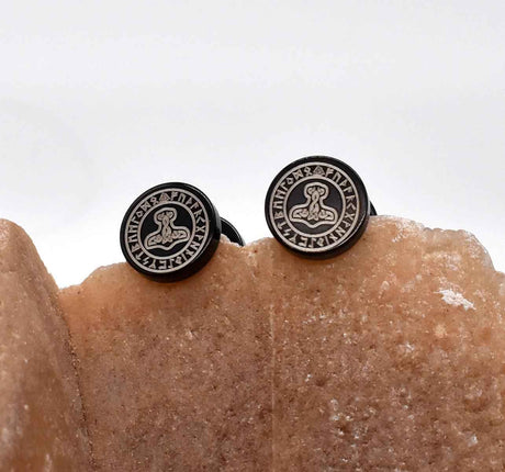 Fake plugs mit wikinger & keltischen motiven - ohrstecker