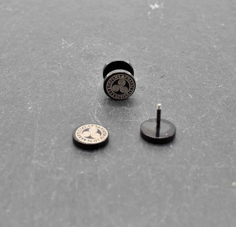 Fake plugs mit wikinger & keltischen motiven - ohrstecker