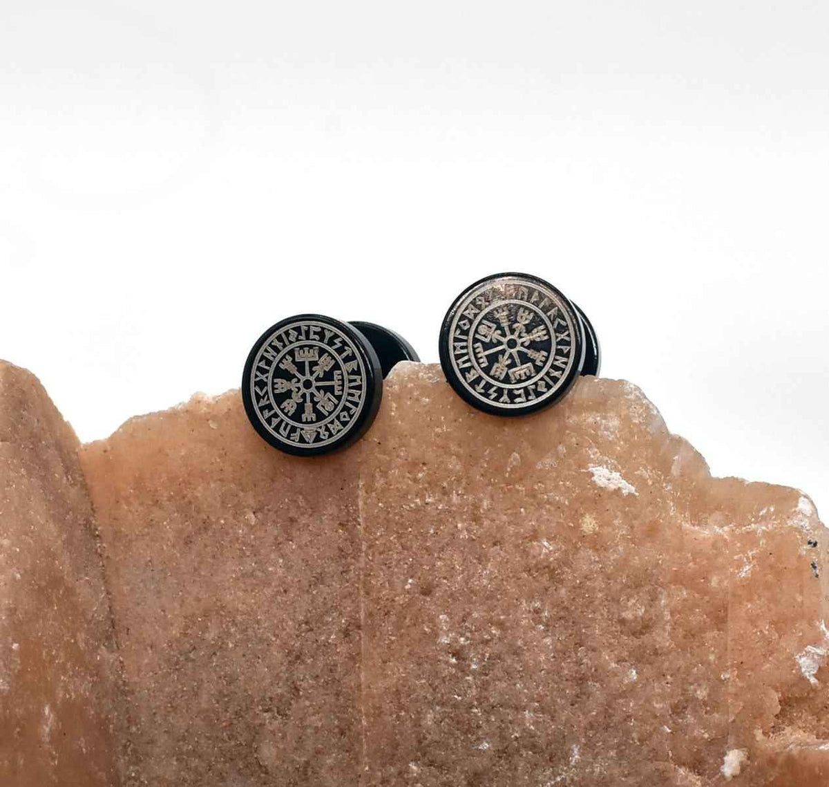 Fake plugs mit wikinger & keltischen motiven - ohrstecker