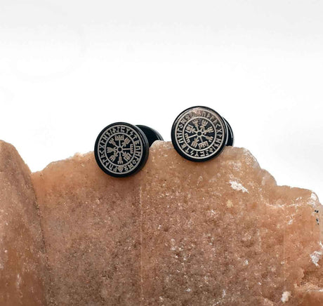 Fake plugs mit wikinger & keltischen motiven - ohrstecker