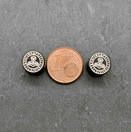 Fake plugs mit wikinger & keltischen motiven - ohrstecker