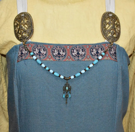 Fibelkette mit schlüssel im wikinger-stil - handgefertigtes einzelstück