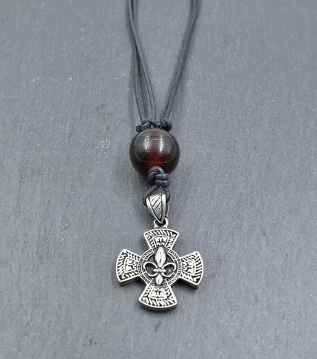Fleur-de-lis-kette - silber - halskette