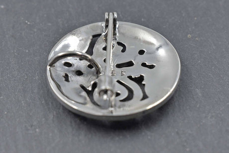 Haithabu rundfibel - bronze und silber - brosche