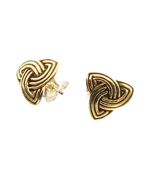 Keltische Ohrstecker Triquetra aus Bronze oder 925er-Silber - Belanas Schatzkiste