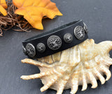 Yggdrasil Lederarmband verstellbar - schwarz 