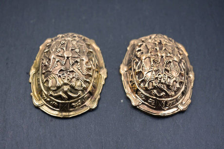 Massive Wikinger Schildkrötfibeln - Borre-Stil ca. 9. - 10. Jh. aus Bronze