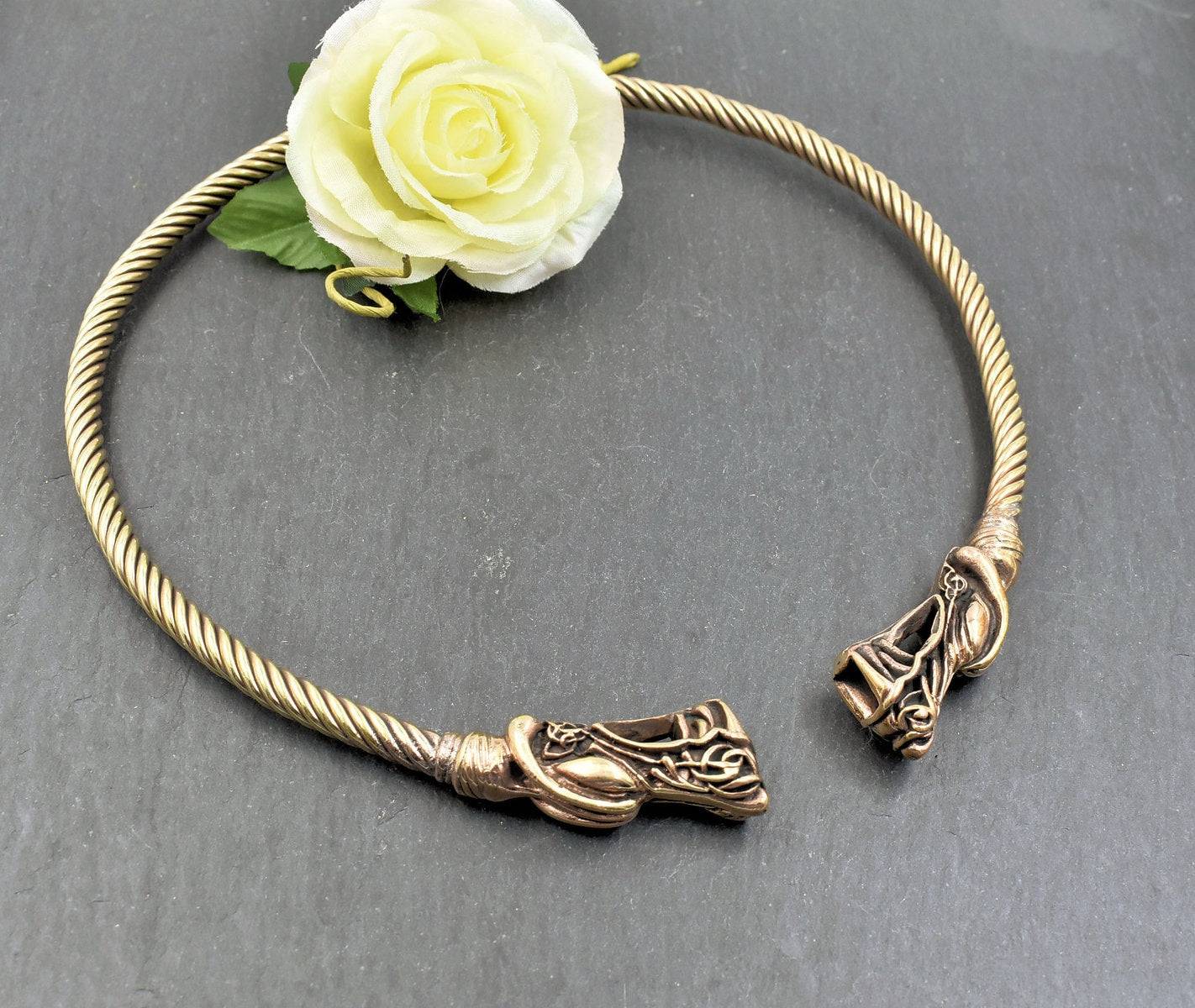 Wikinger Drachen-Torque aus Bronze
