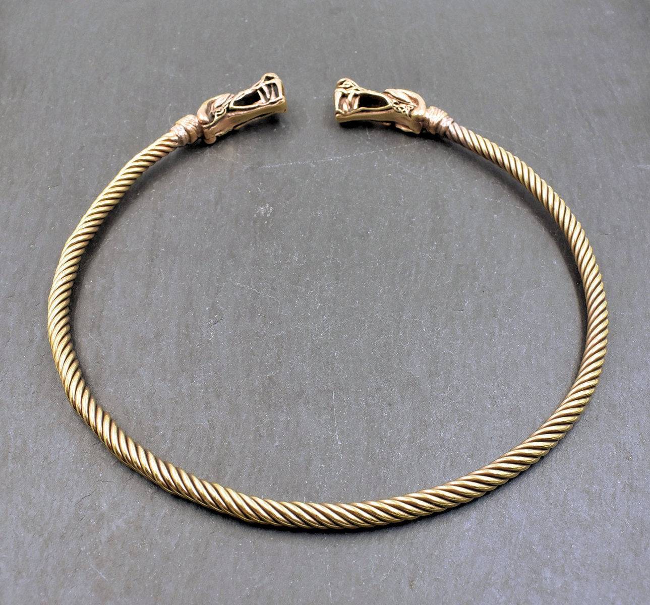 Wikinger Drachen-Torque aus Bronze