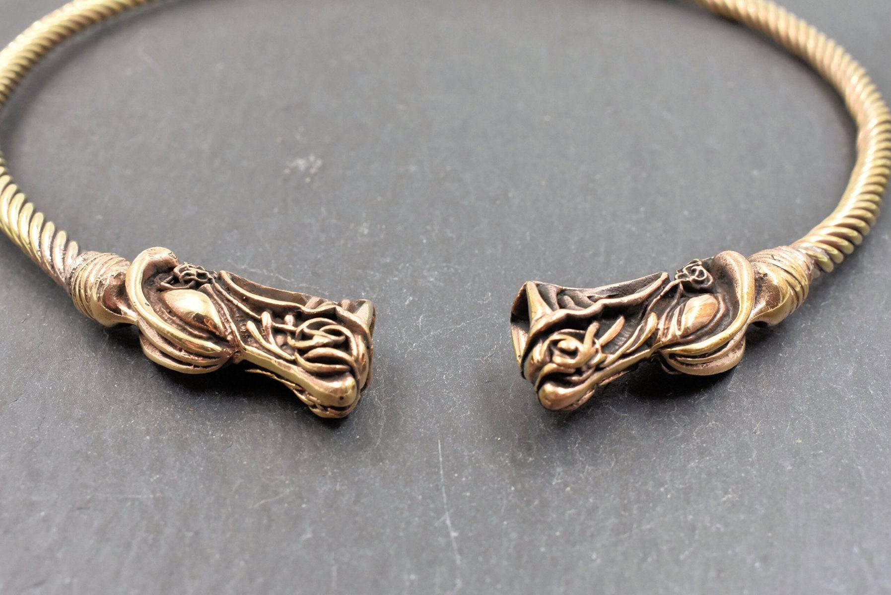 Wikinger Drachen-Torque aus Bronze
