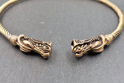 Wikinger Drachen-Torque aus Bronze