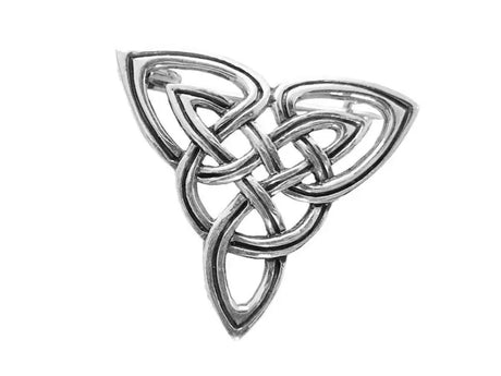 Keltische knotenbrosche aus 925er sterling silber - brosche