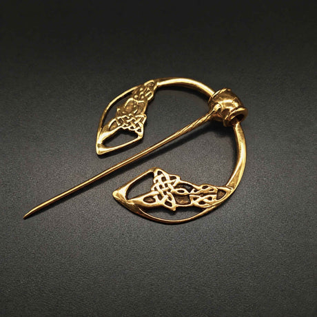Keltische ringfibel aus bronze mit knotenmuster - penannular