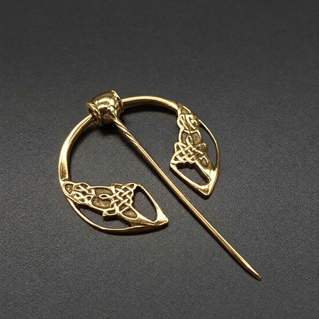 Keltische ringfibel aus bronze mit knotenmuster - penannular