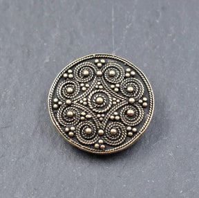 Kleine Wikinger Brosche in Granulationstechnik aus bronze