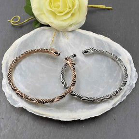 Wikinger Armreif mit Drachen - Bronze oder 925er Silber