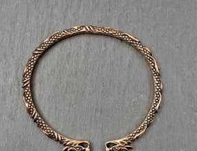 Wikinger Armreif mit Drachen - Bronze oder 925er Silber