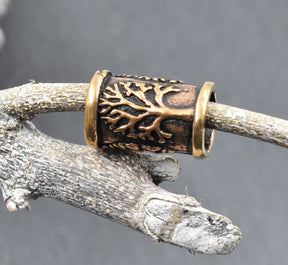 Bartperle mit Yggdrasil aus Bronze - Belanas Schatzkiste