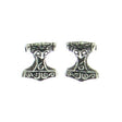 Thorshammer Ohrstecker aus Bronze aus 925er-Silber