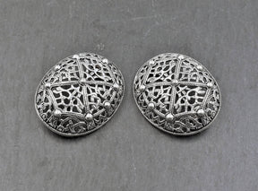 Wikinger Ovalfibel Set Borre-Stil versilberte Bronze 