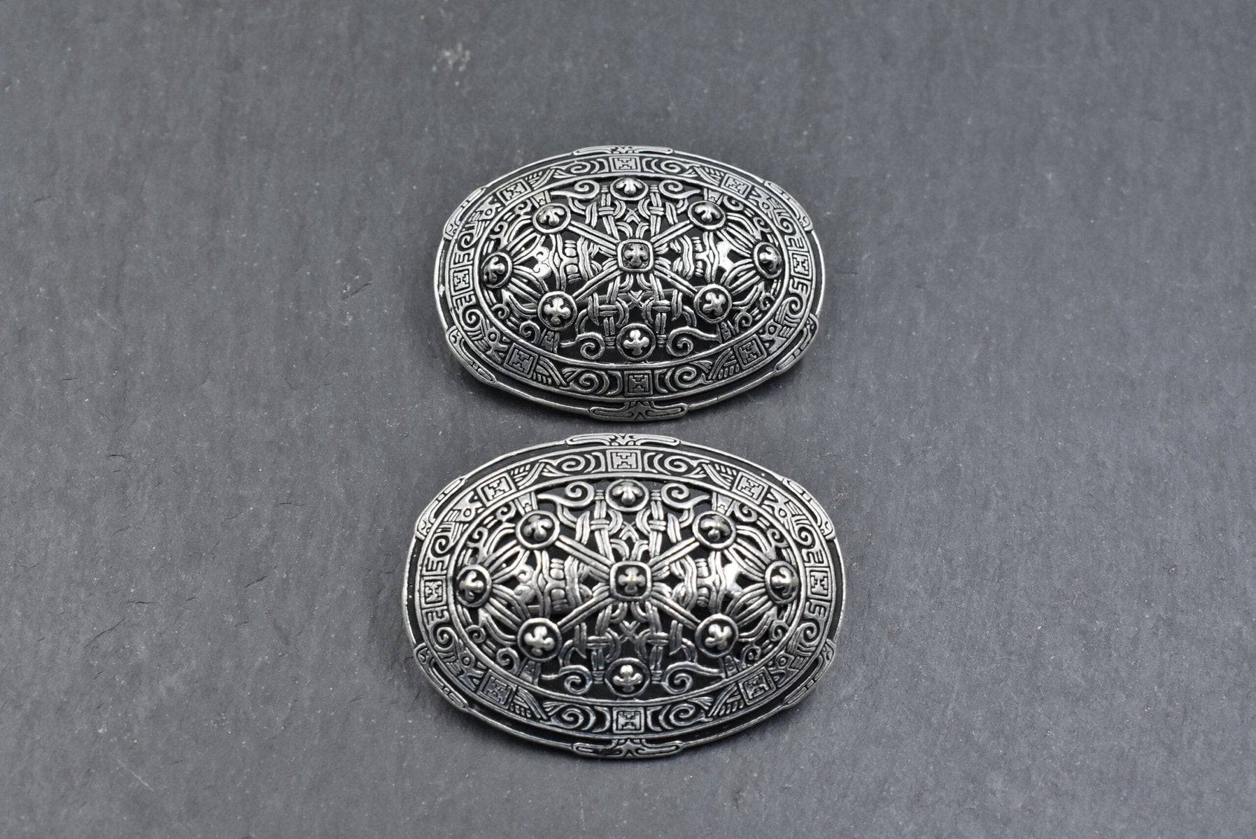 Wikinger Schildkrötfibel Set Typ P51 versilbert
