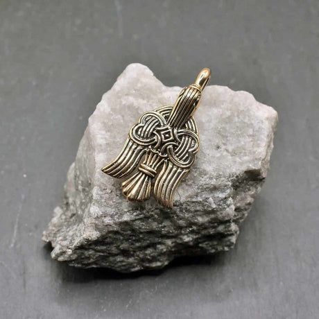 Raben-wadenwickelhaken 1 stück - größe ca. 4.2 cm x 1.8 - aus schmuckbronze - gewandhaken