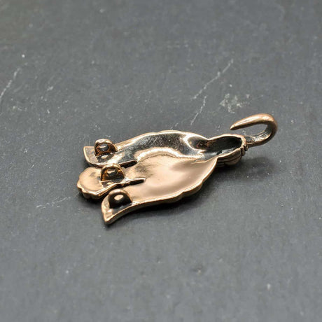 Raben-wadenwickelhaken 1 stück - größe ca. 4.2 cm x 1.8 - aus schmuckbronze - gewandhaken