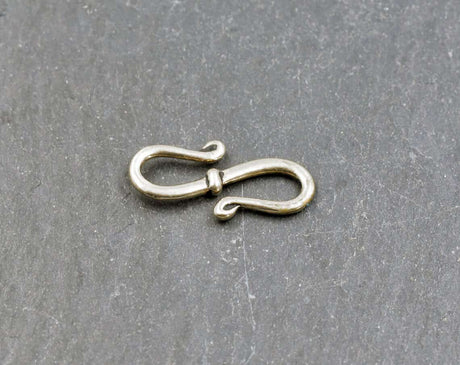 Schmuckhaken für ketten - bronze und versilbert - l - versilberte - größe ca. 25 x 1.2 cm