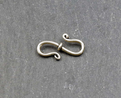 Schmuckhaken für ketten - bronze und versilbert - m - versilberte - größe ca. 2 x 1 cm