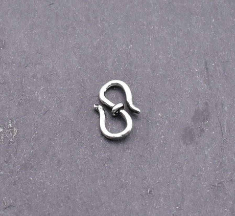 Schmuckhaken für ketten - bronze und versilbert - s - versilberte - größe ca. 1.5 x 1.2 cm