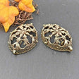 Durchbrochene Wikinger Schalenfibeln aus Bronze nach Petersen P49 / Rygh R651. Historisch inspirierte Ovalfibeln für Trägerkleid und Reenactment, 1 Paar.