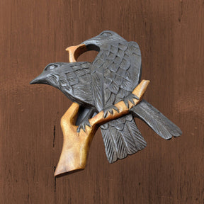 Trinkhornständer Odins Raben